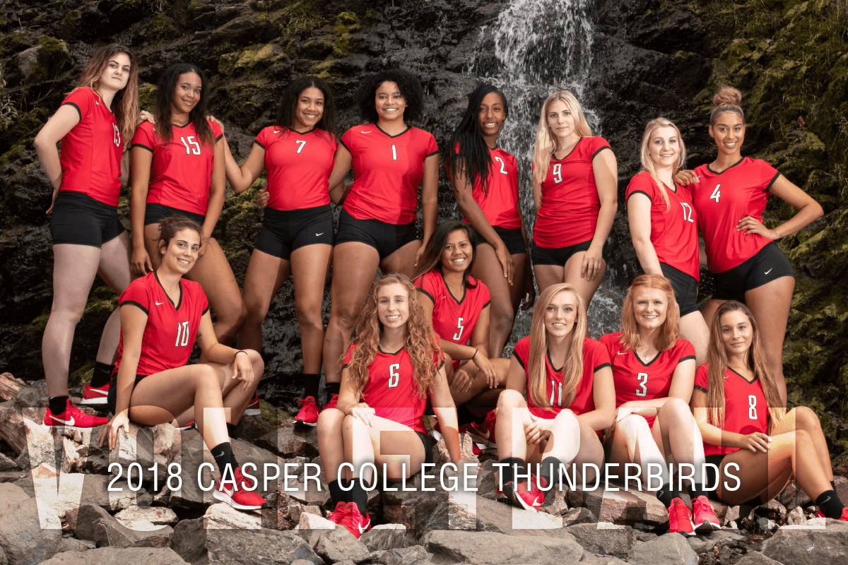 Photo of the 2018 Casper College Volleyball Team.