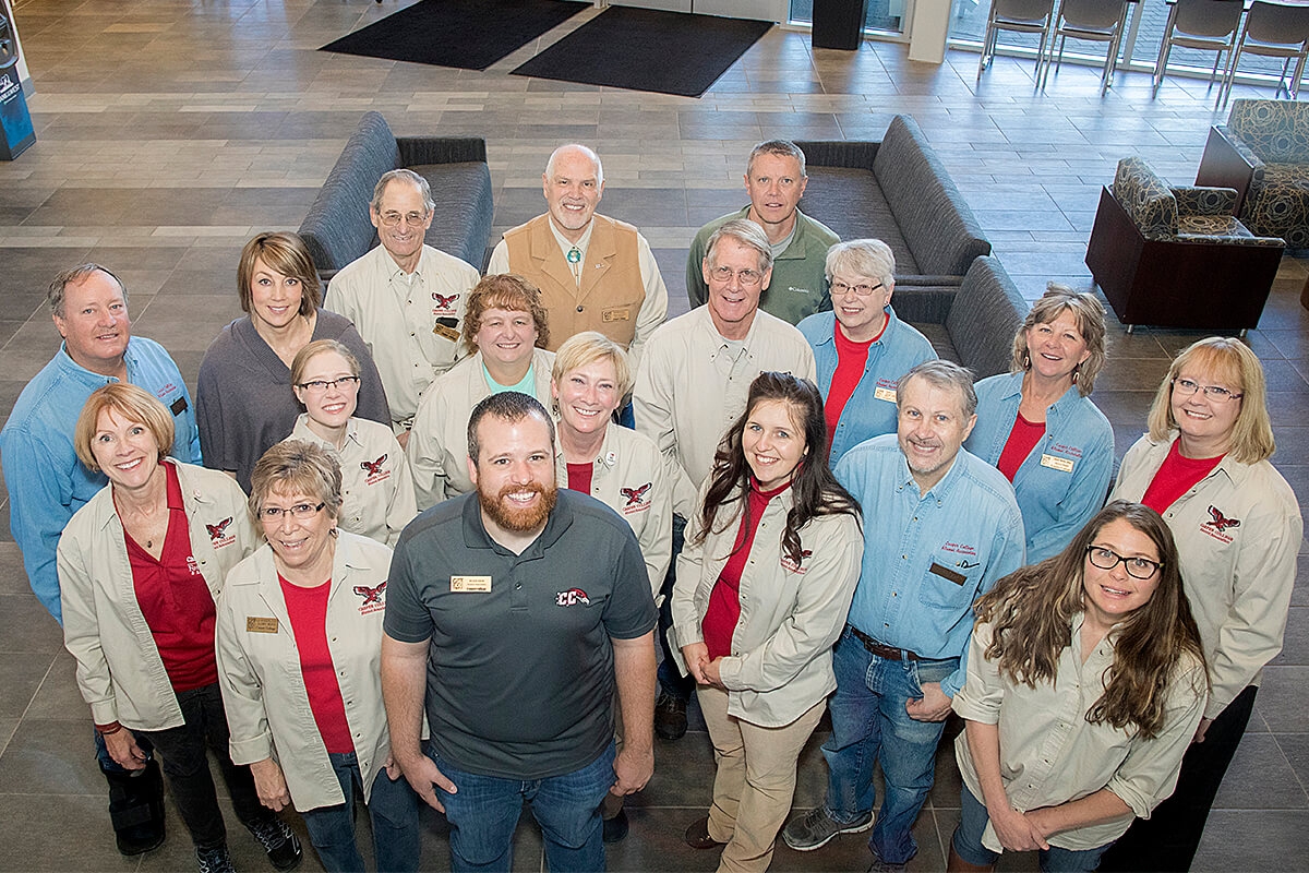 Photo of recent CC alumni board member and staff.