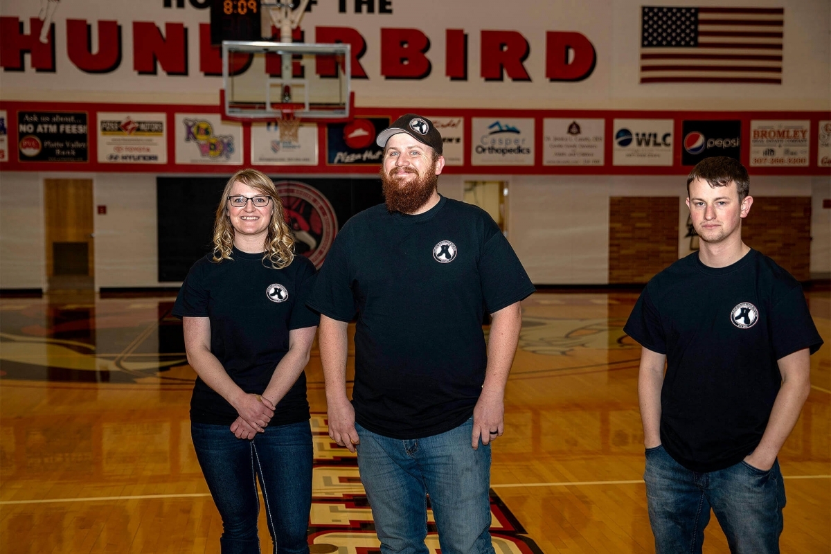 Photo of Tyolena Allen, Jordan Janski, and Sean Johnson.