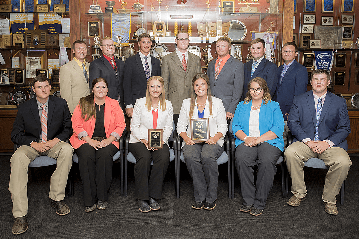 Members of the Casper College Livestock Judging Team after returning from the National Barrow Show Livestock Judging Contest