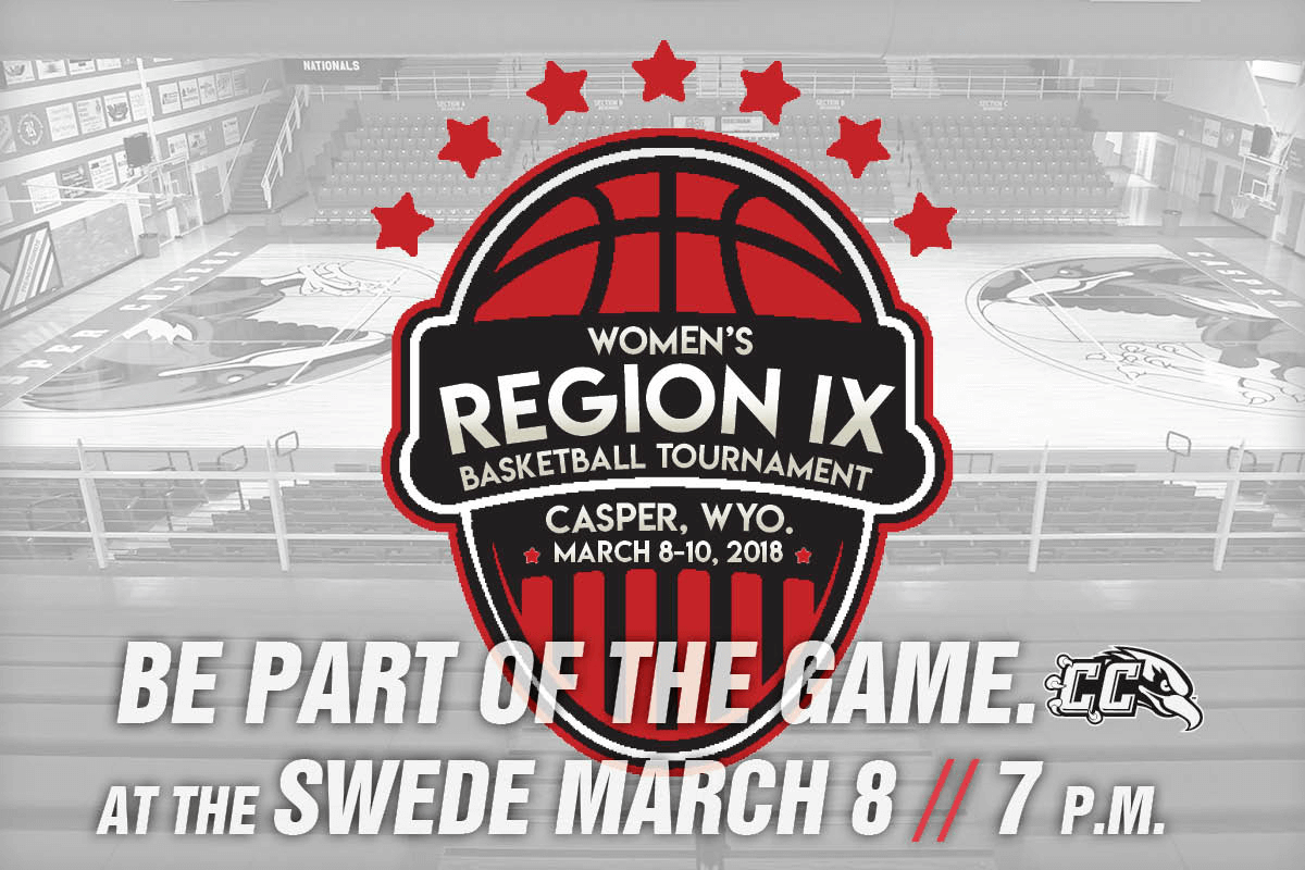The Region IX Women’s basketball Tournament will be held at Casper College March 8-10.