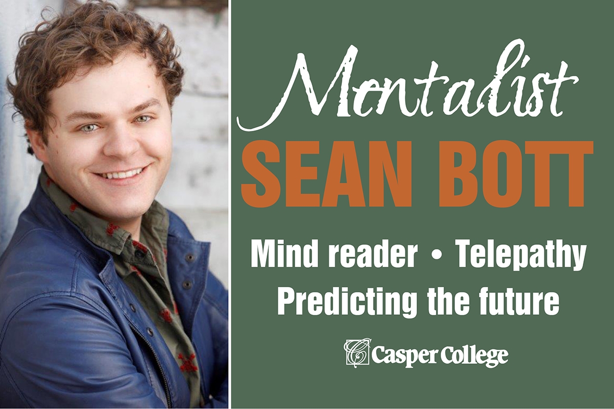 Comedy mentalist Sean Bott will be in concert at Casper College on Friday, Jan. 27 beginning at 7 p.m. in Durham Auditorium.