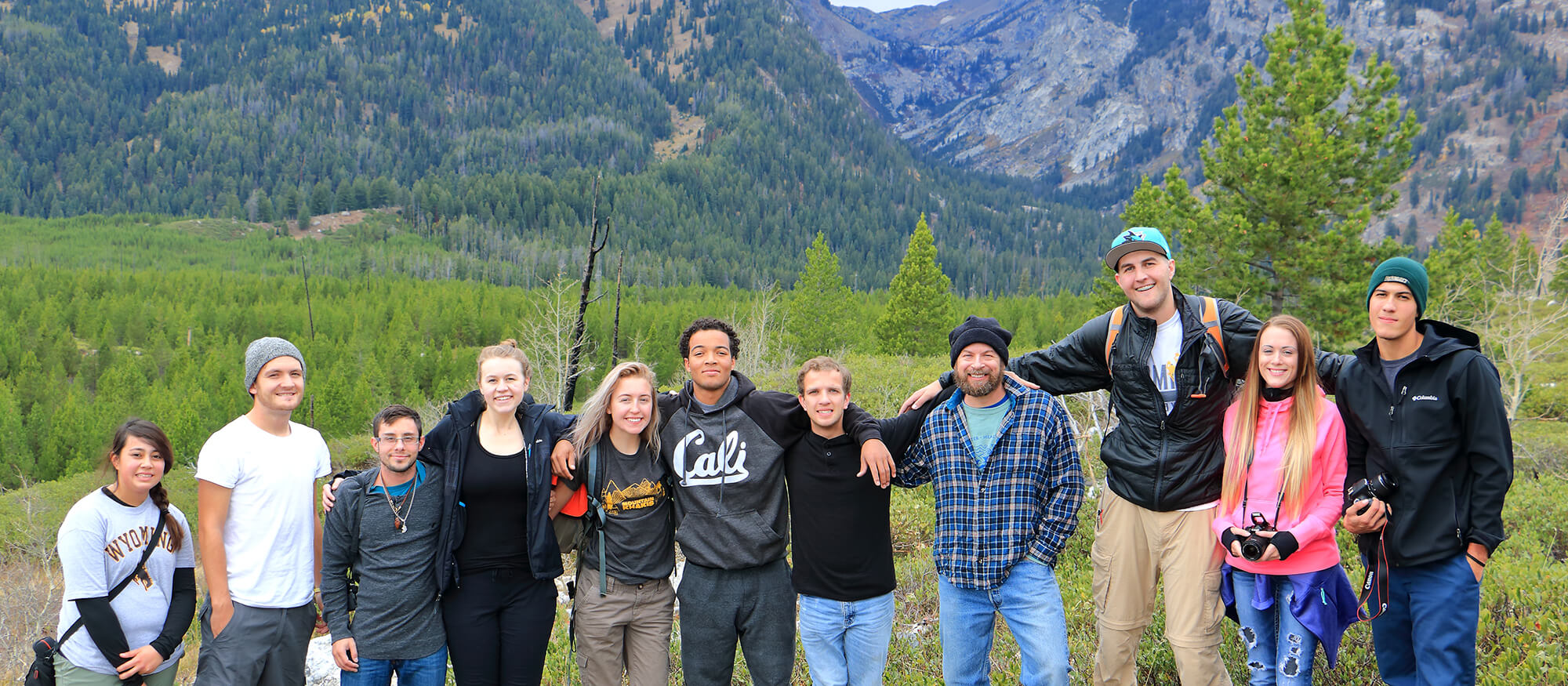 Students enrolled in the Environmental Sociology course participate in a field education trip to Grand Teton National Park.