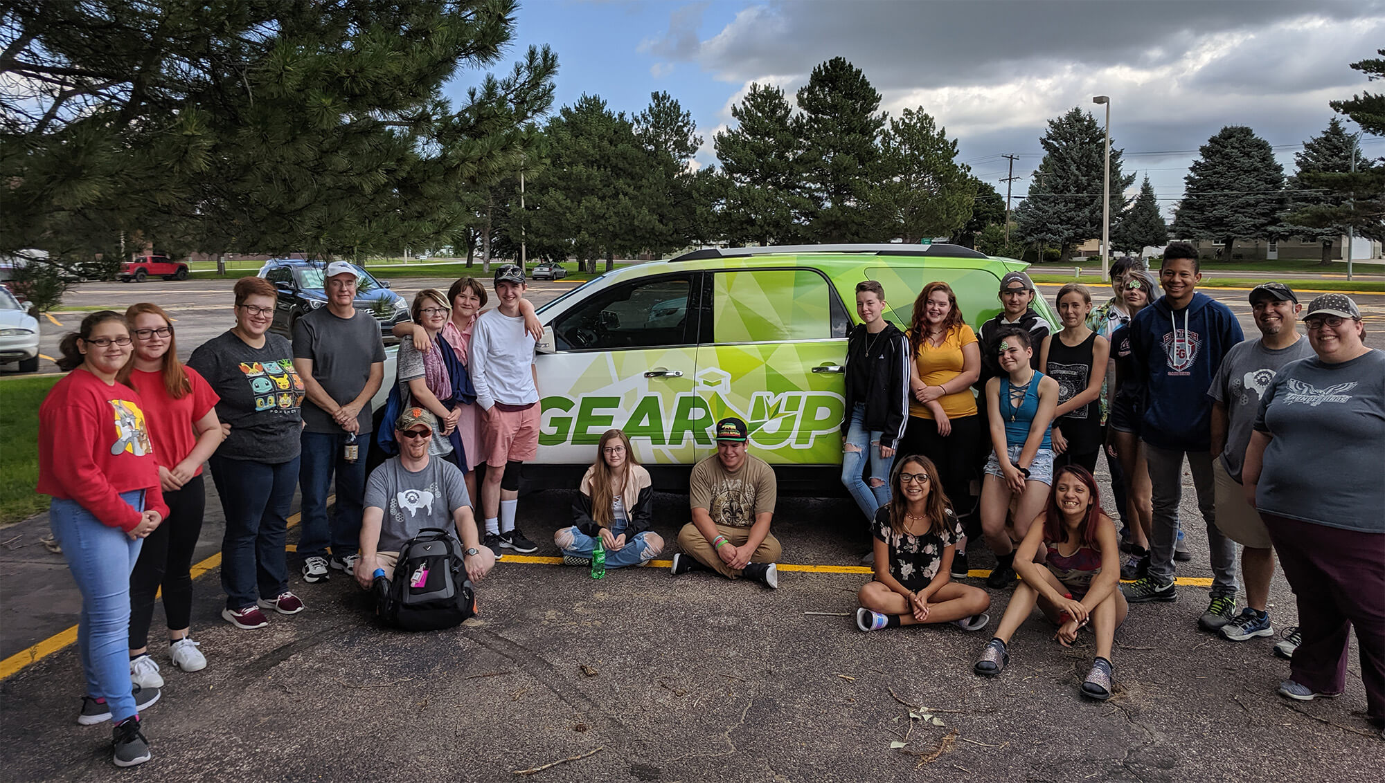Group photo of GEAR UP students and advisors