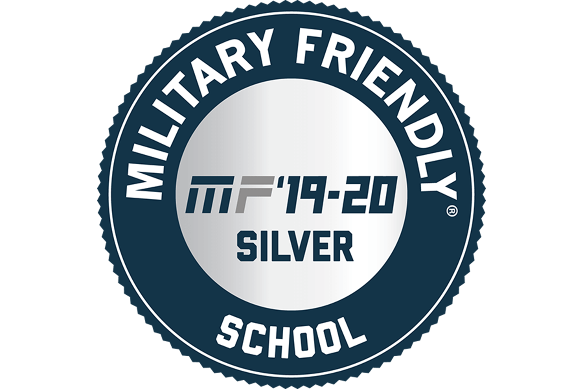 MilitaryFriendlyImage–1119 Image of the Military Friendly silver school designation logo.