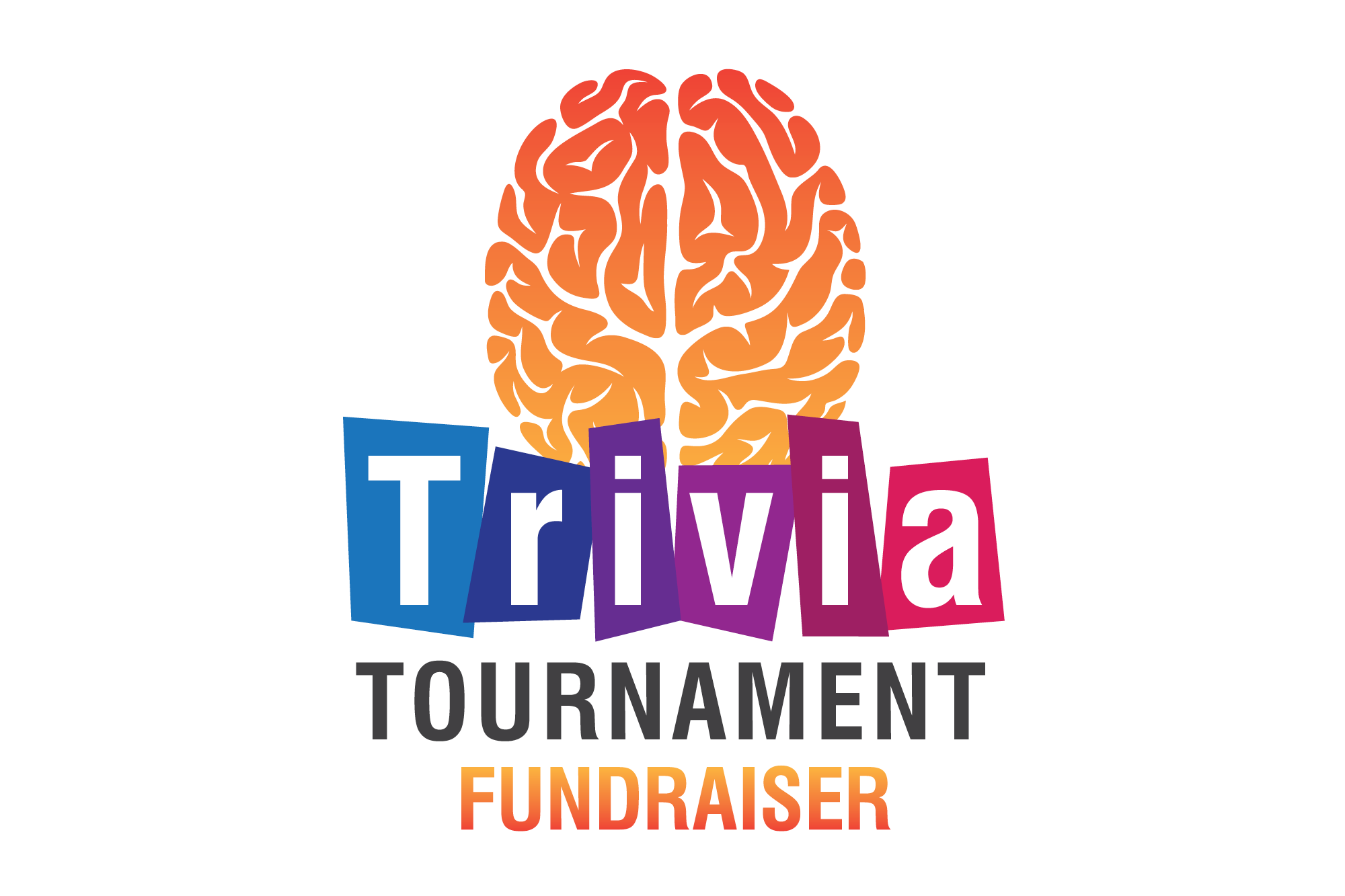 Image with the words "Trivia Tournament Fundraiser."