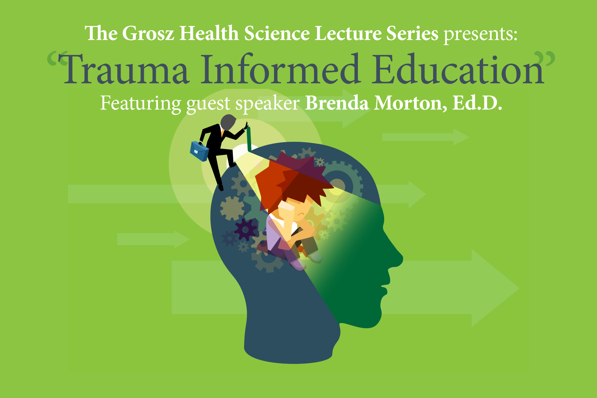 Image to advertise "Trauma Informed Education" presentation.