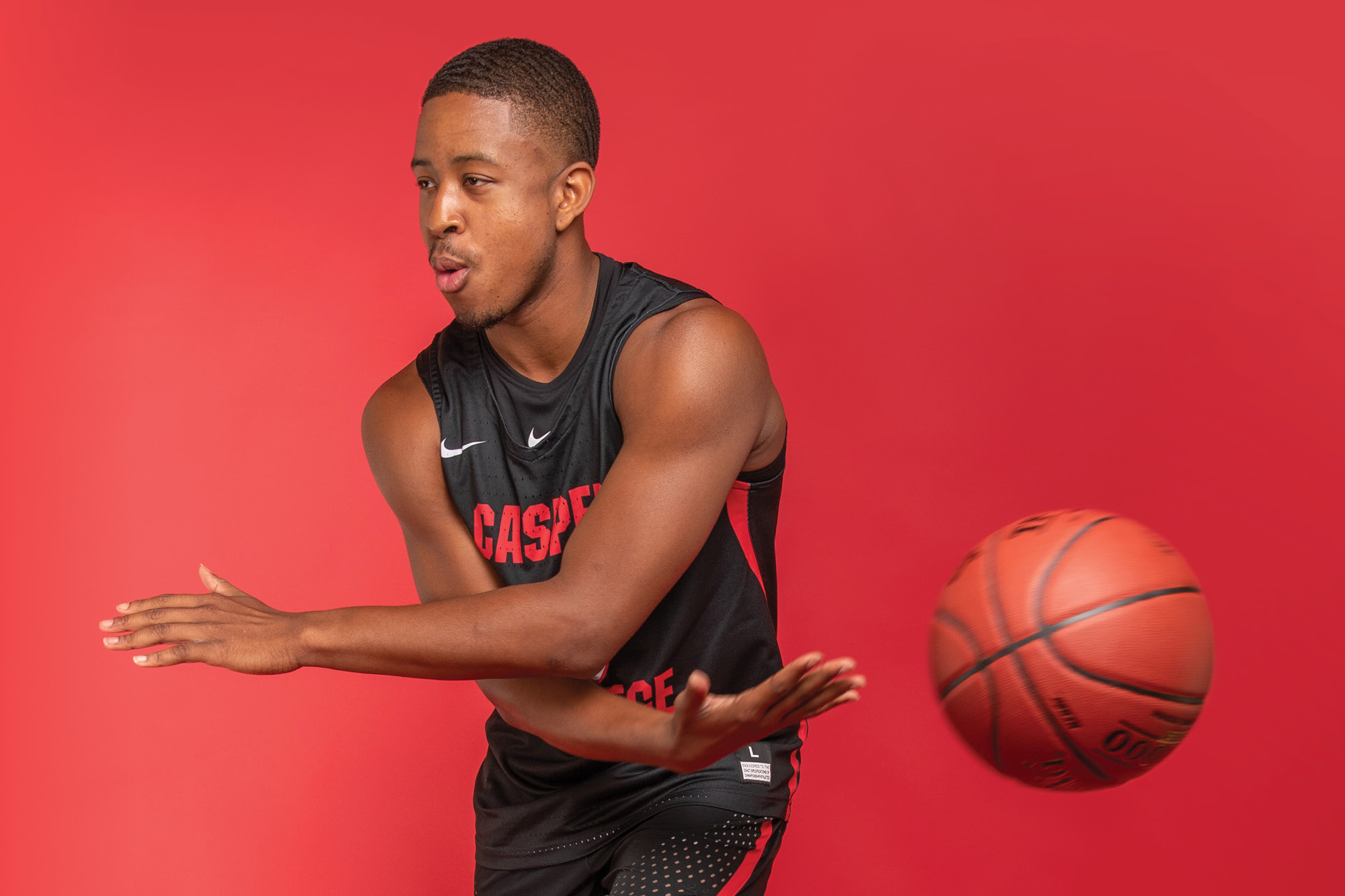 JalenHarrisFeaturedPlayerImage–1119 Photo of Casper College Basketball player Jalen Harris.