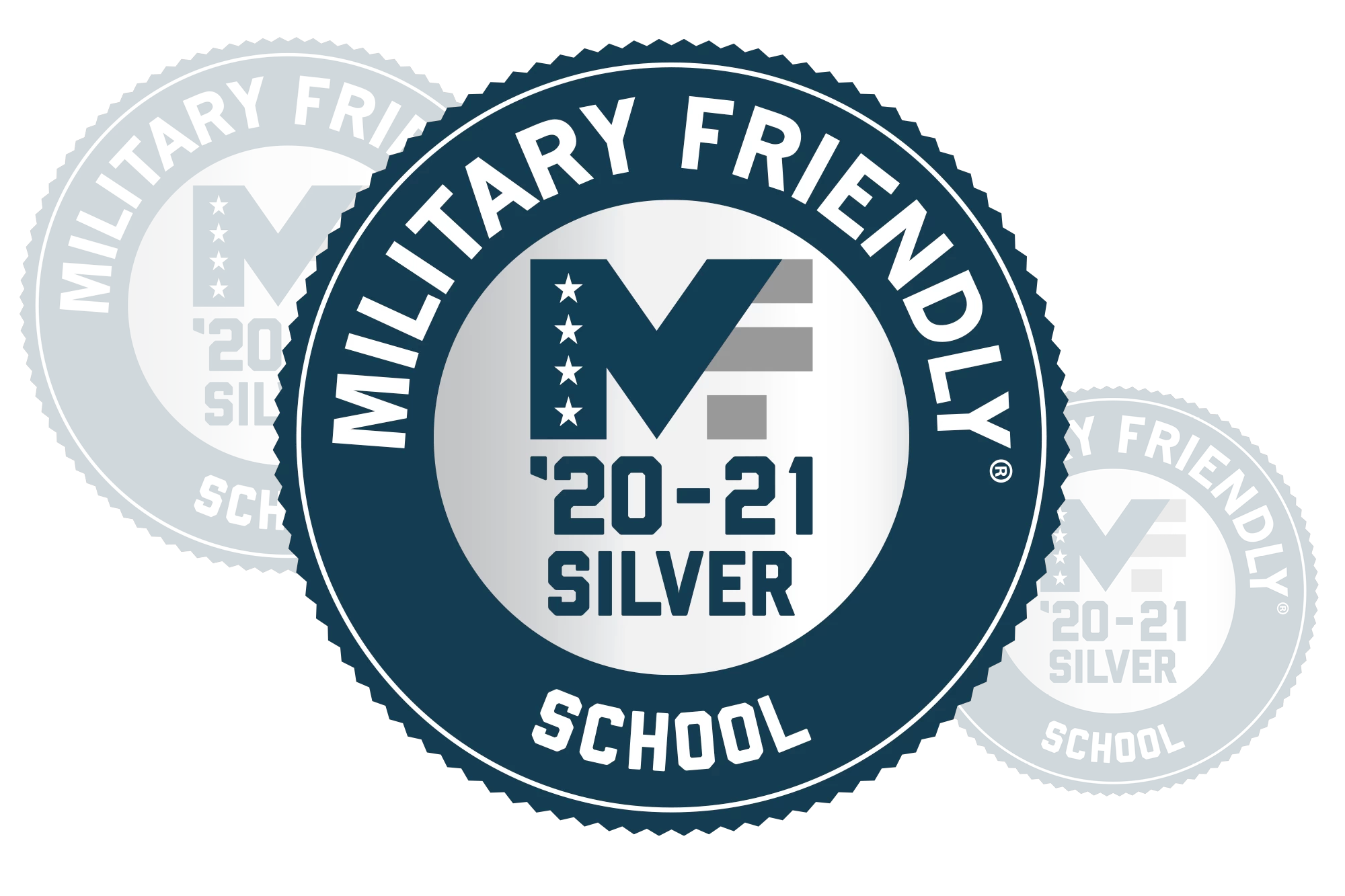 MilitaryFriendlyImage–0220 Logo for a silver designated Military Friendly School.