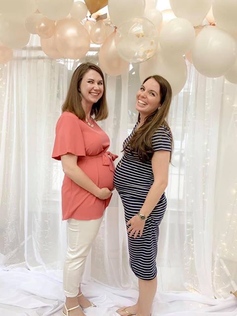 Sarah and Kaley, pregnant