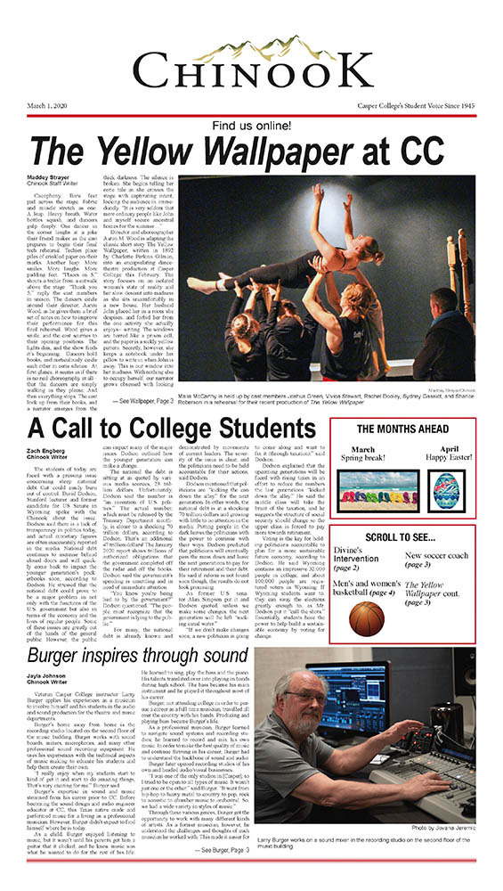 Chinook student newspaper Casper College