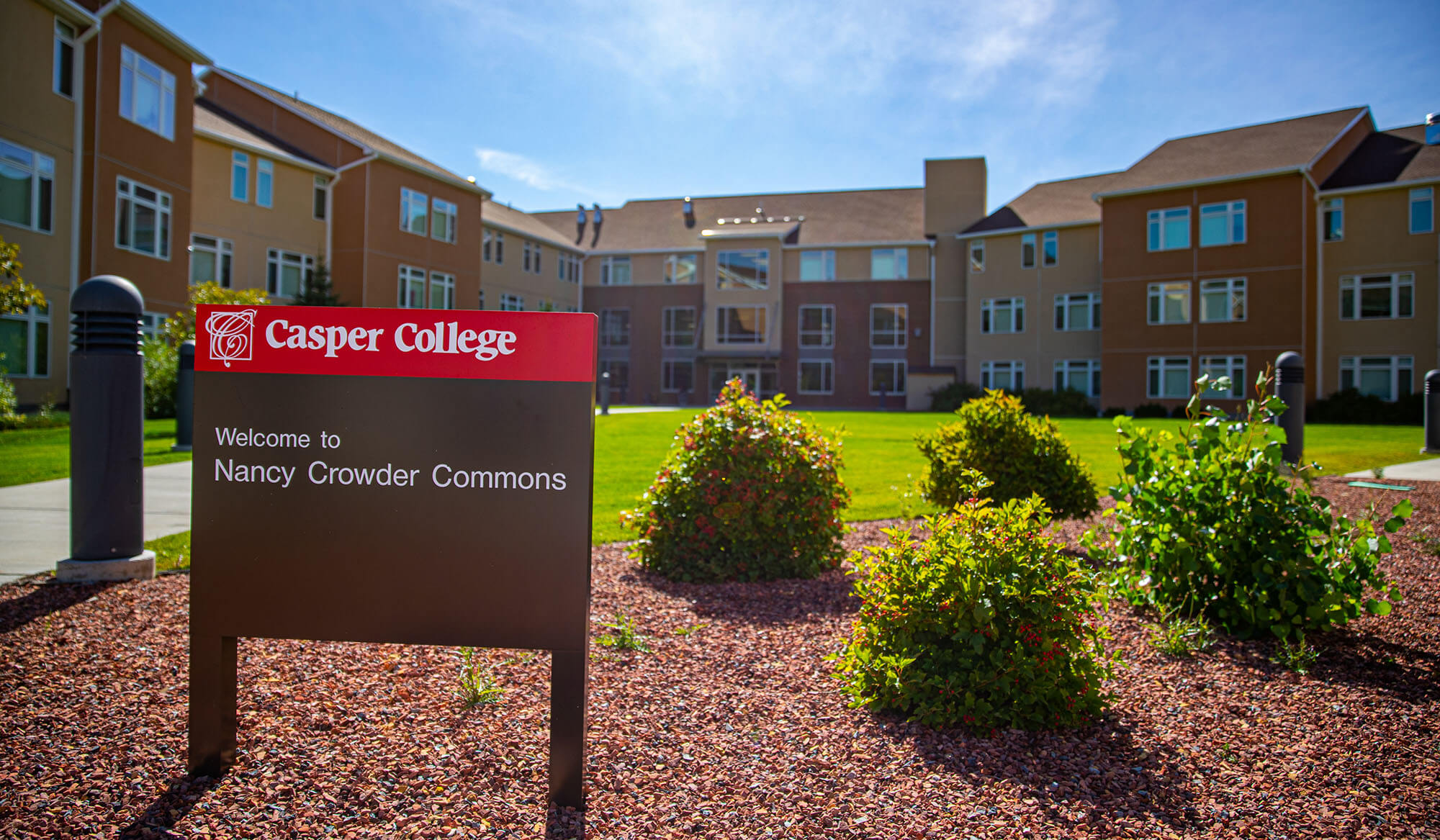 Outdoor common space near the Residence Hall