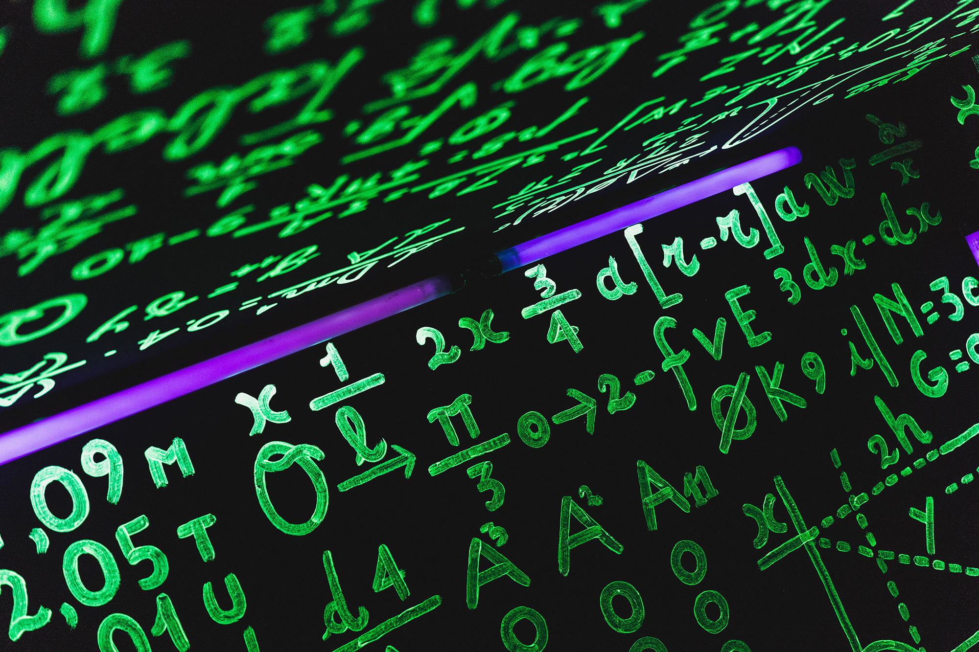 Photo of mathical formulas.