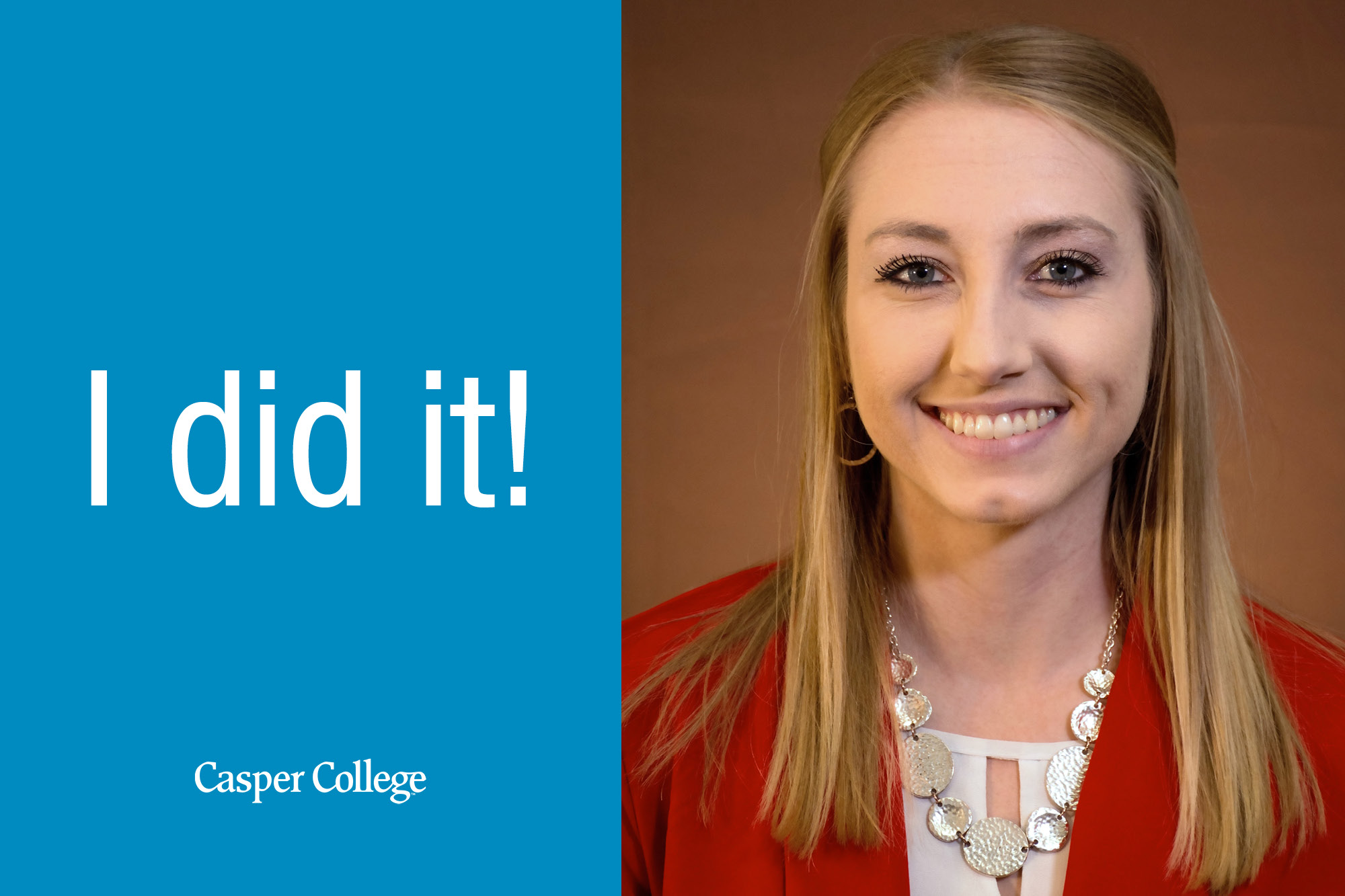 Shannon Davie Blog Photo of Shanan Davey with the words: "I did it!"