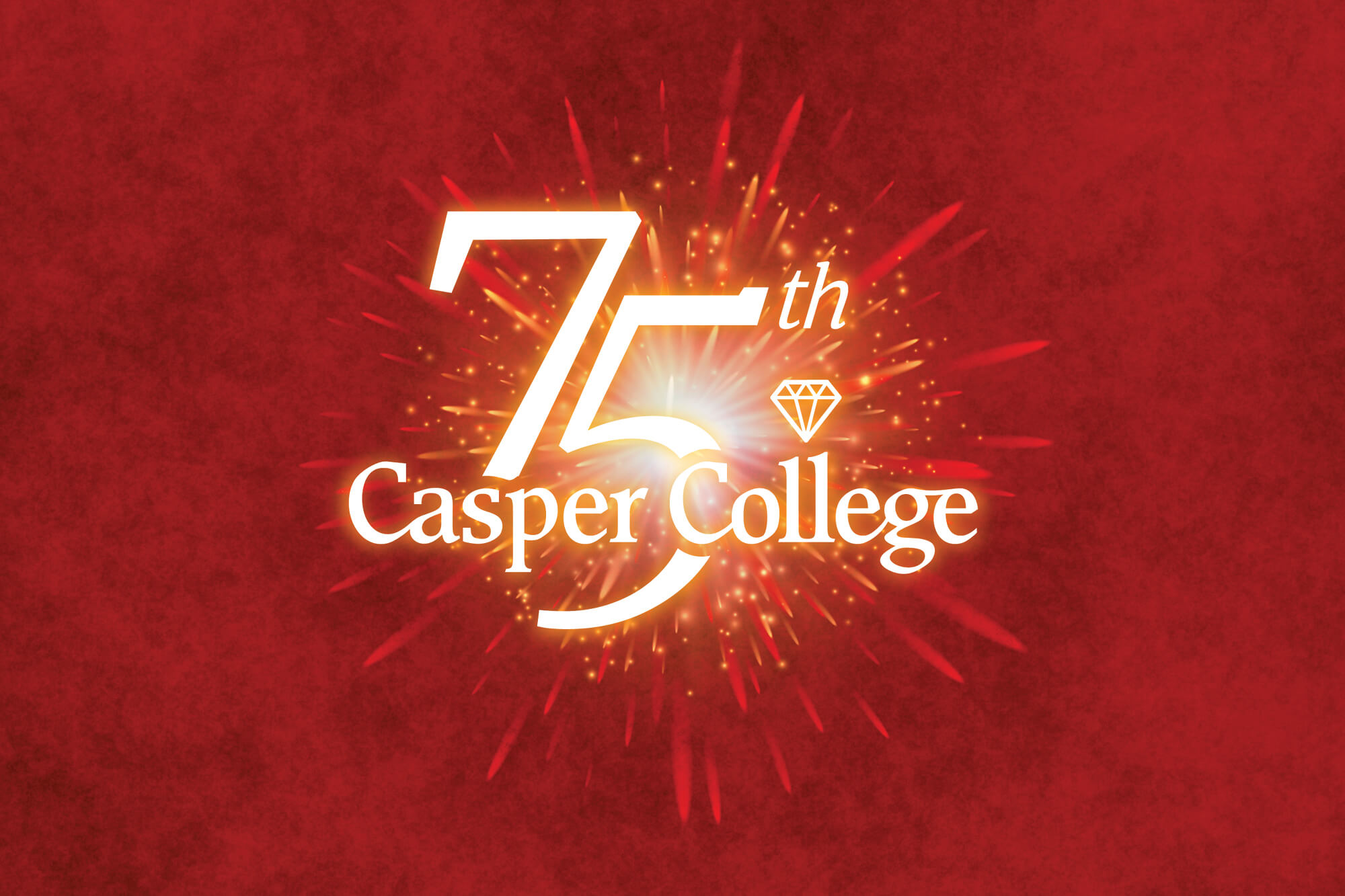 Casper College 75th Anniversary logo.