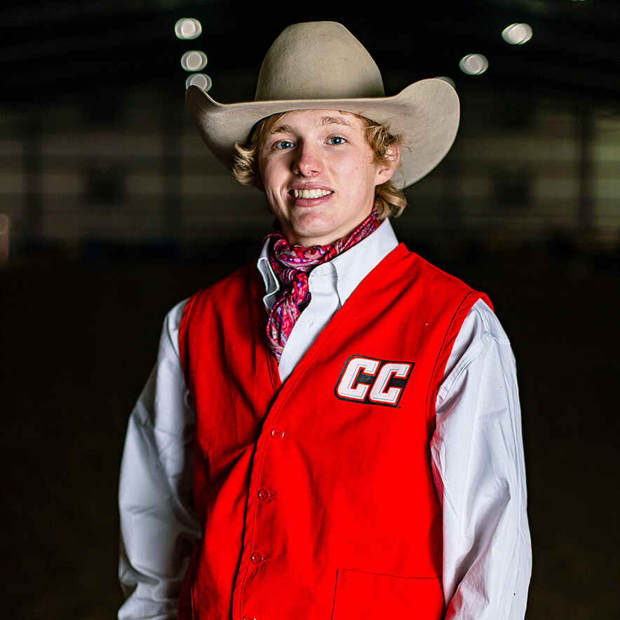 Photo of Casper College Rodeo team member Quincy Reynolds.