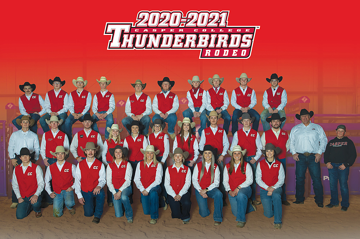Photo of the 2020-2021 Casper College Rodeo team.