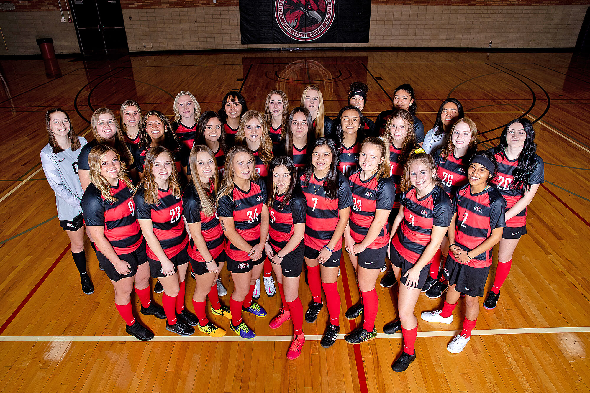 Photo of the Casper College Women's Soccer team.