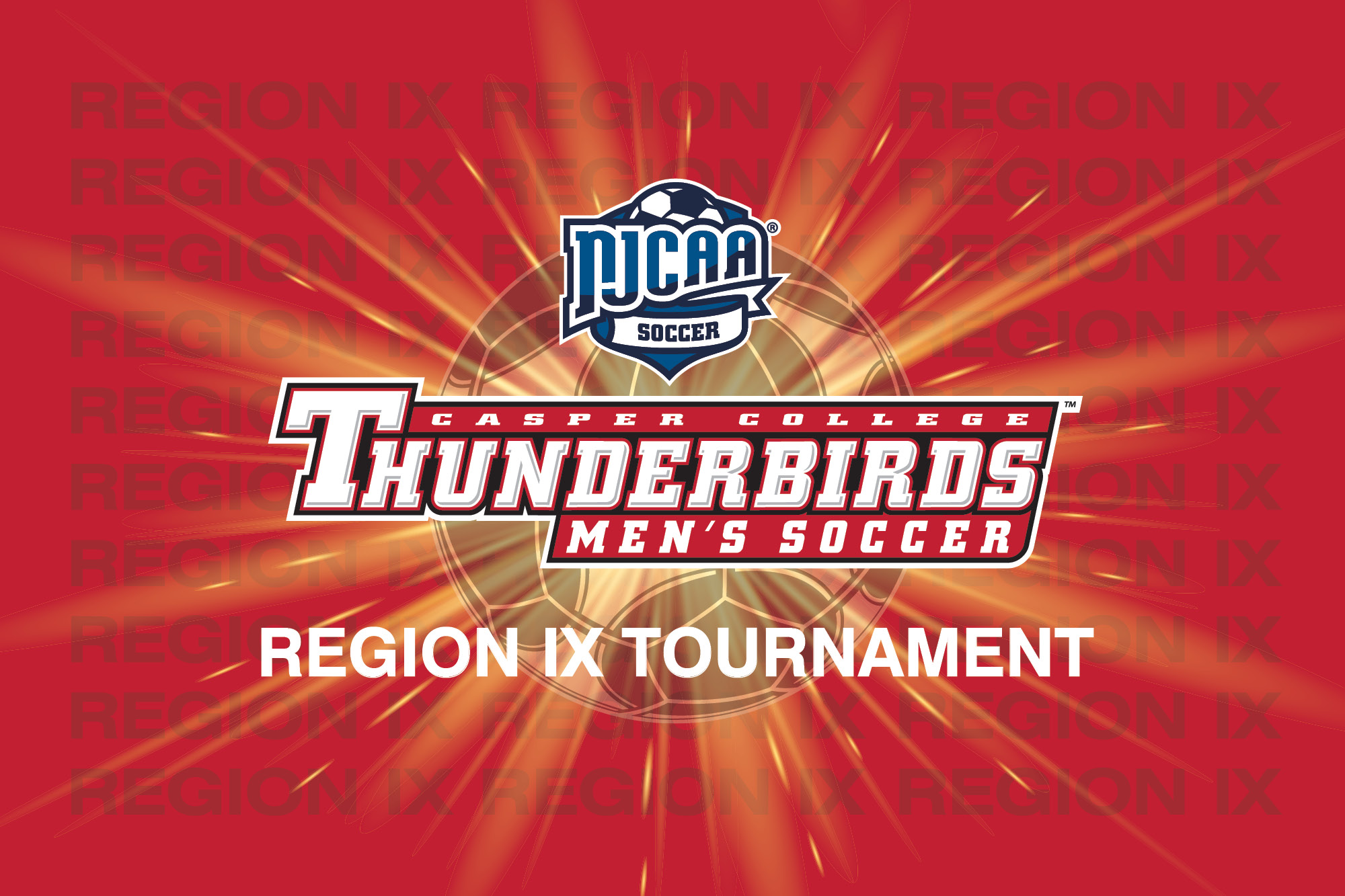 Graphic design for the Region IV Men's Soccer Tournament.