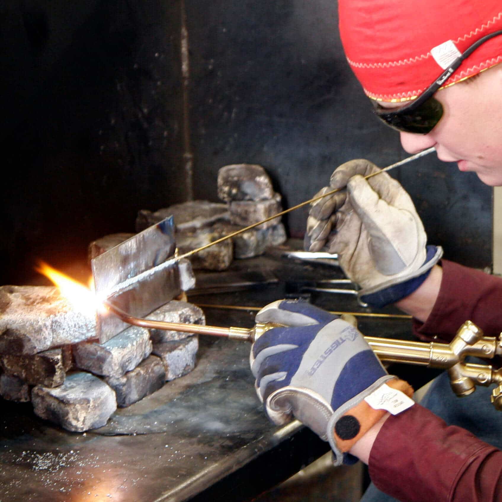 Casper College welding student