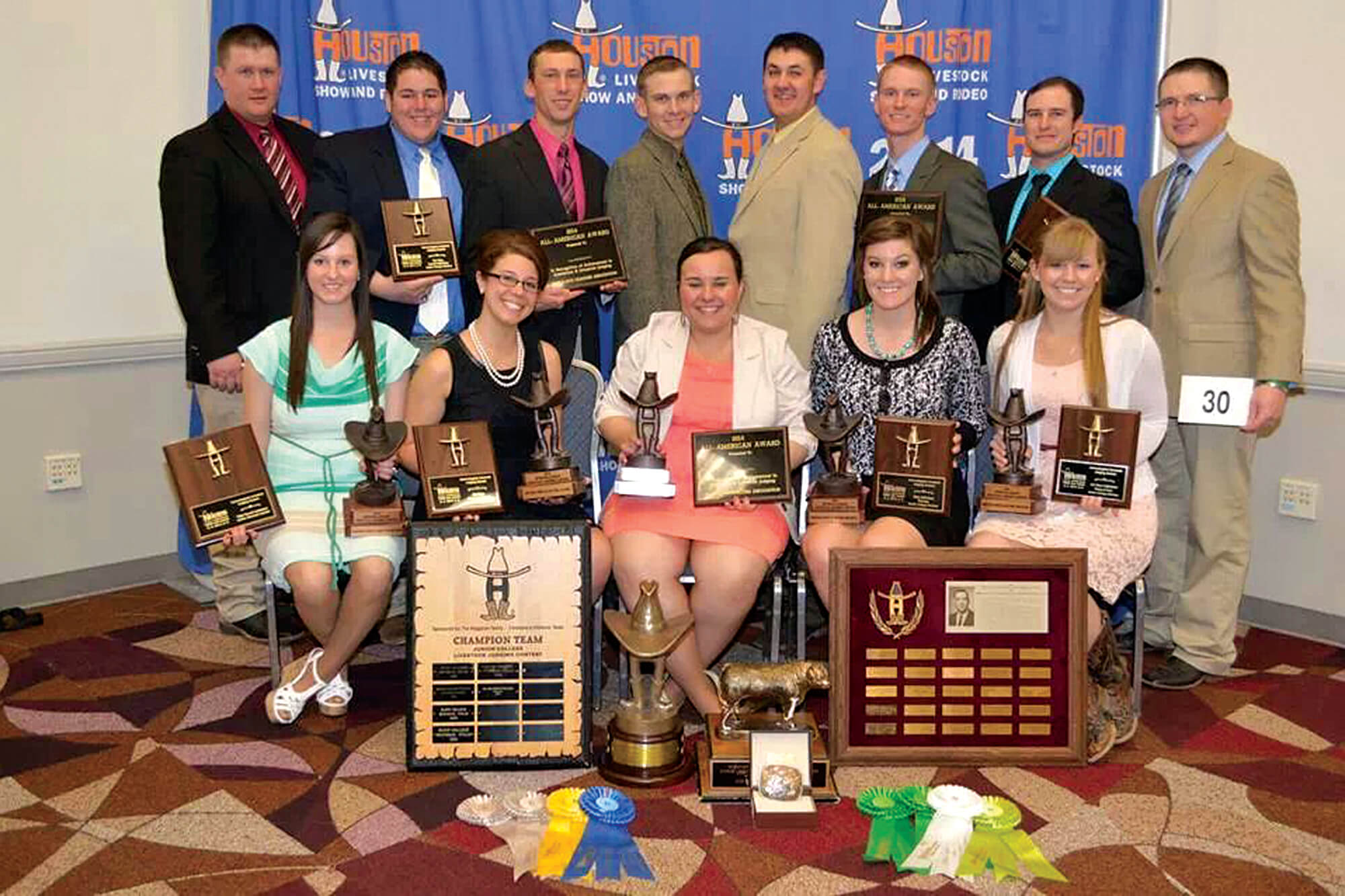 Casper College Livestock judging team from 2014.