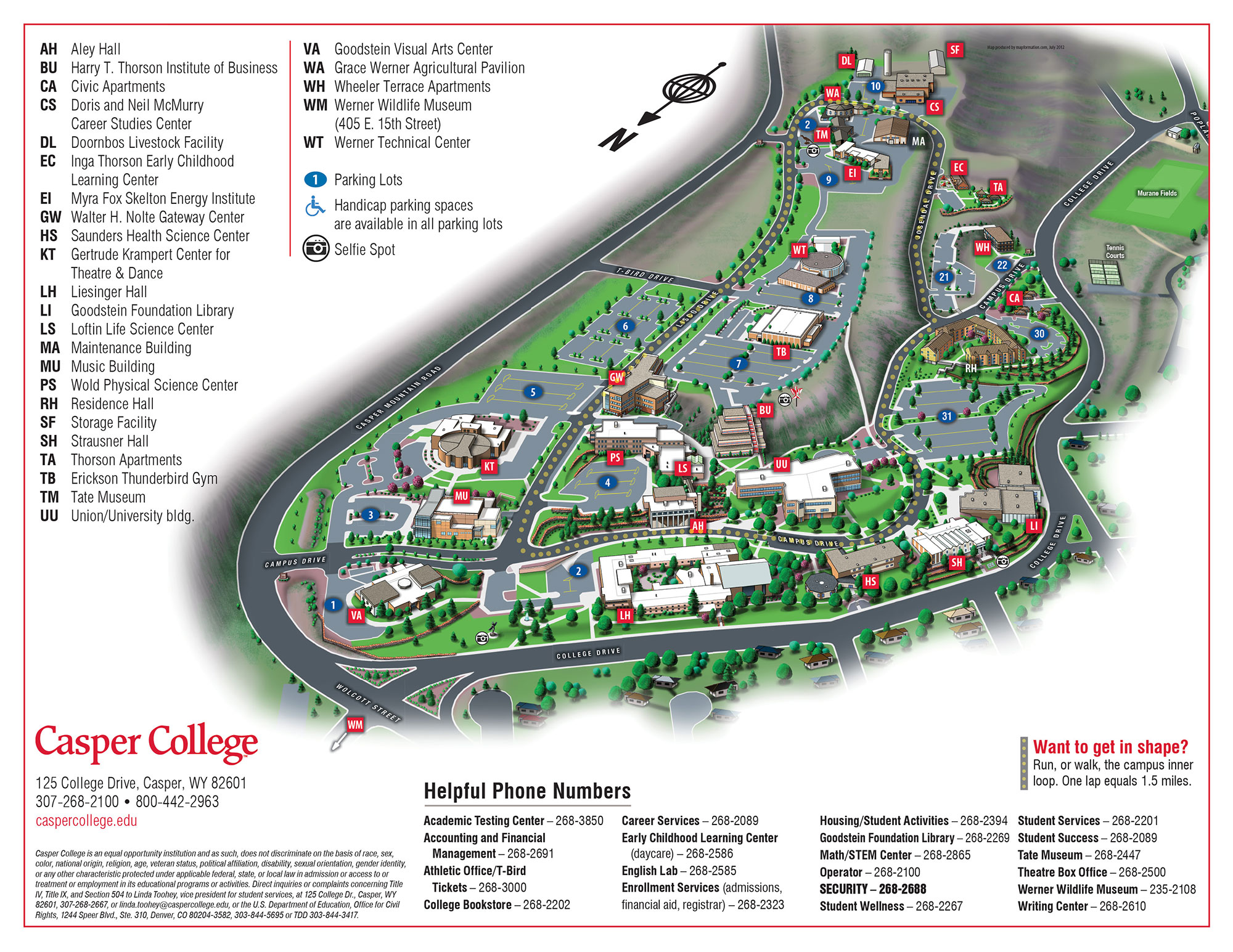 casper college campus map