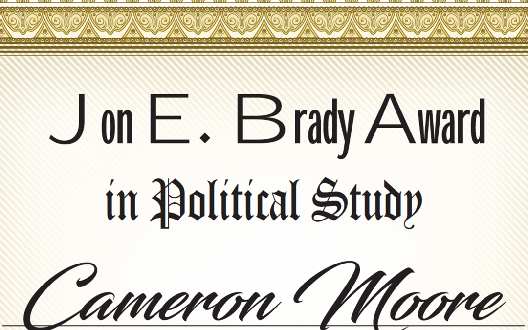 Cameron Moore receives Brady Award