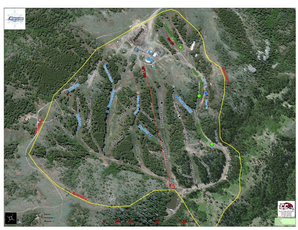 Aerial GIS Map For Hogadon Ski Area