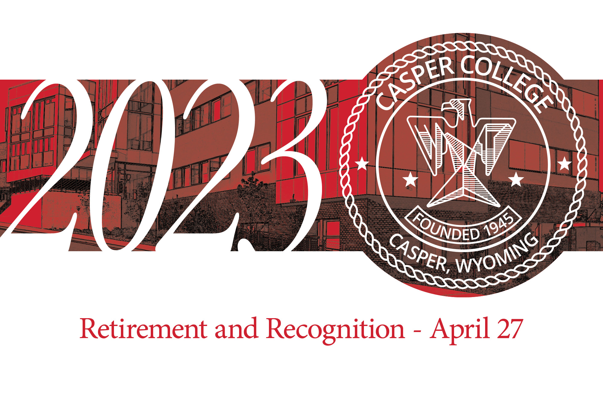 Image for retirement and recognition for the 2022-2023 school year at Casper College.
