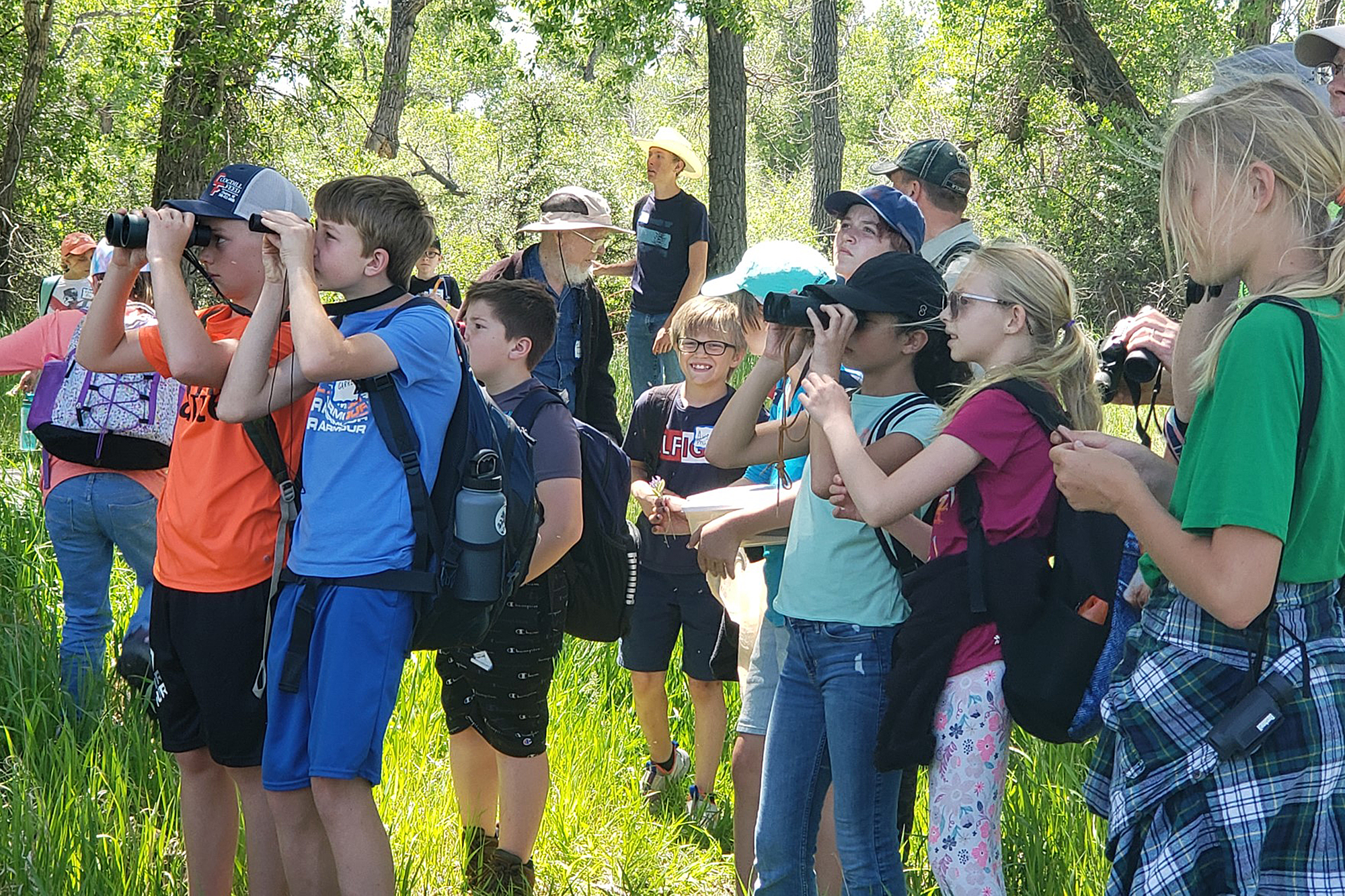 Photo of students at an Elementary Filed Science Camp.