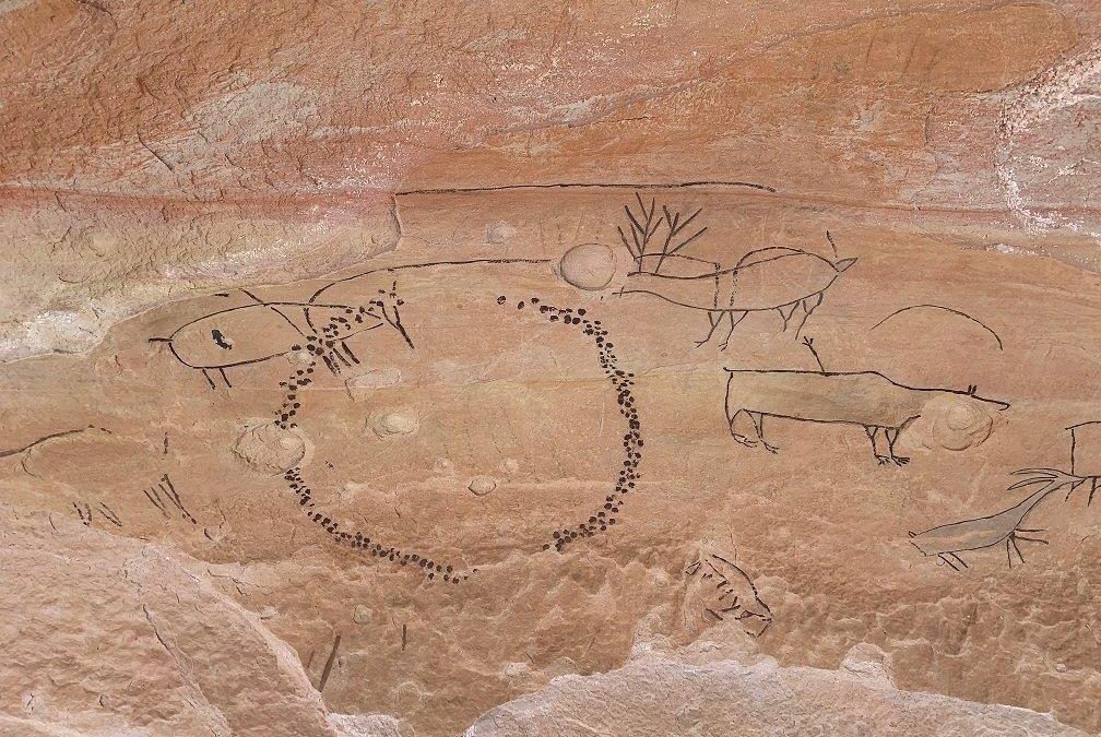 Rock art exhibit featuring horses on display at alumni gallery