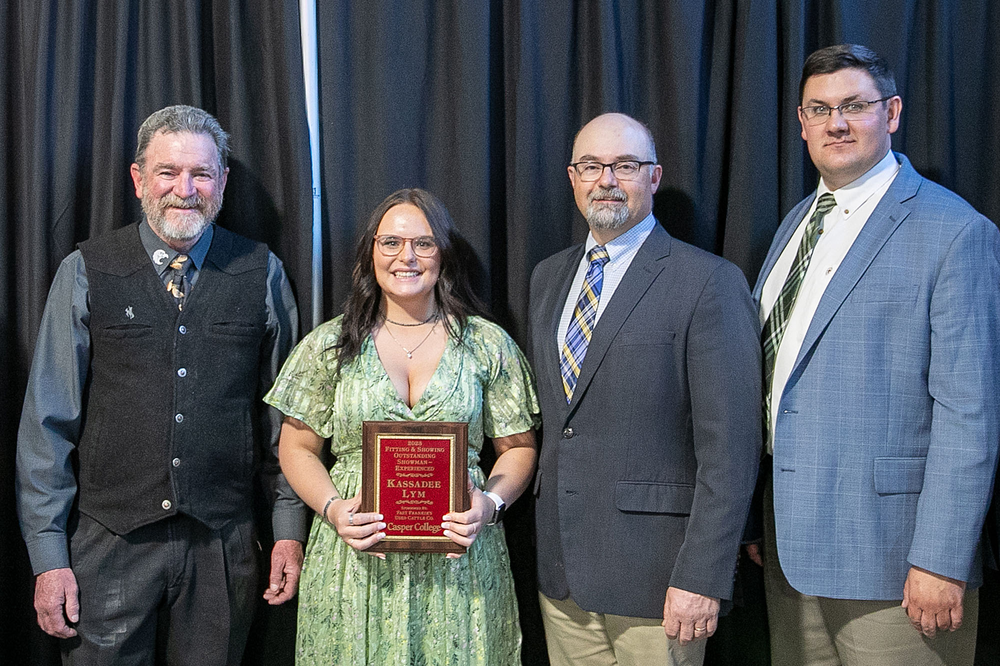 Photo of, l-r, Frank Hodnett, Kassadee Lym, Heath Hornecker, and Colby Hales.