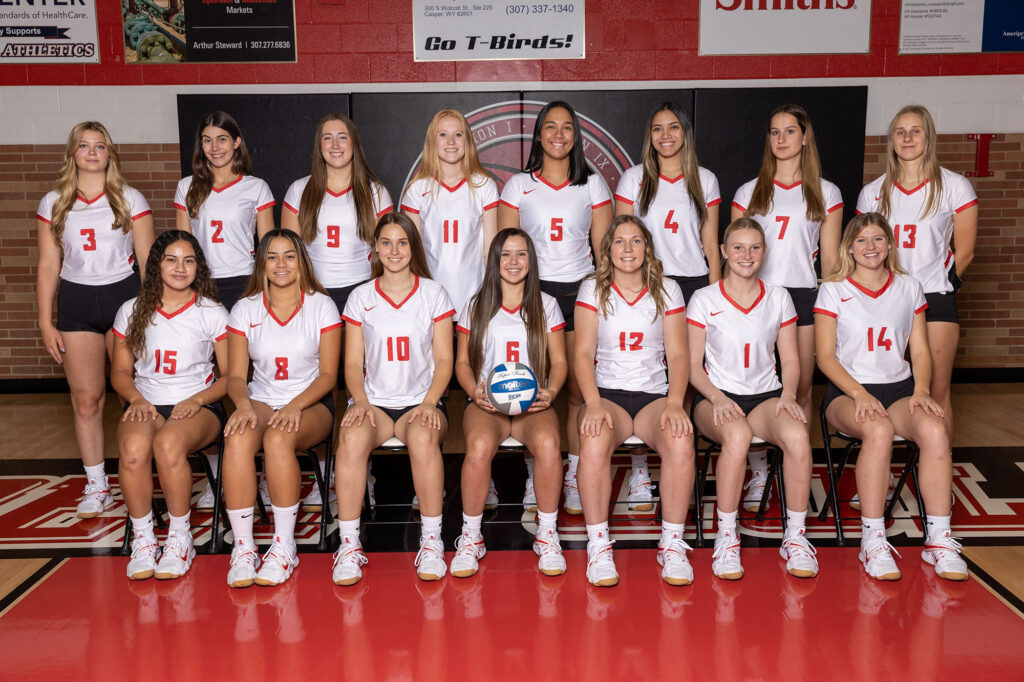 Photo of Casper College Volleyball team for press release.