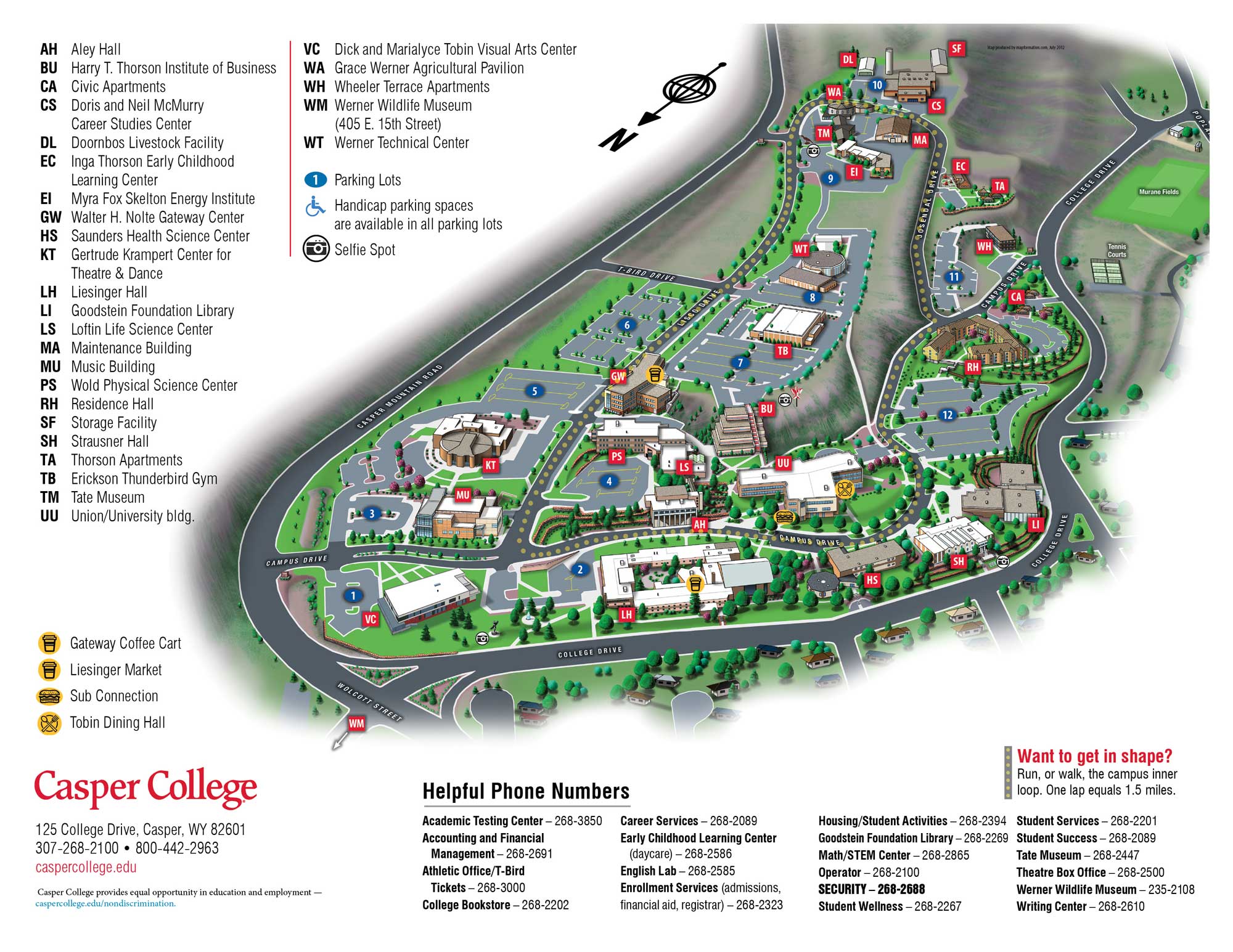 Casper College Campus Map