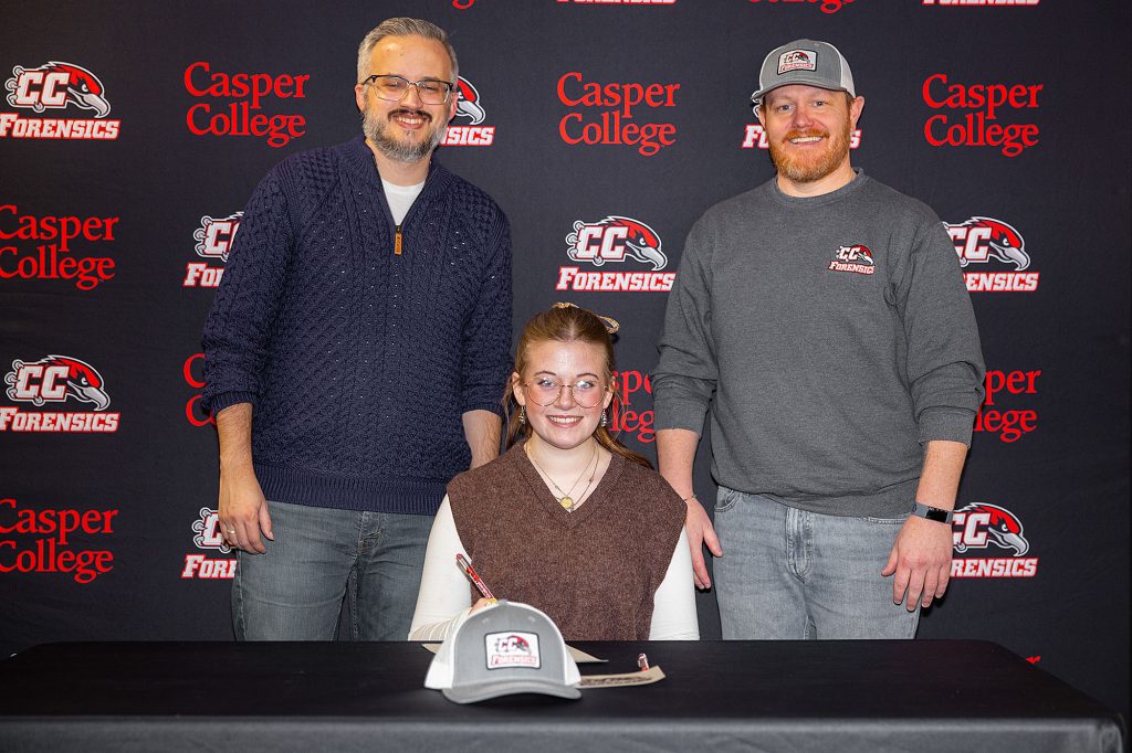 Photo of left-right, Ethan Fife and Douglas Hall. Seated, Allie Gilliat. Photo for press release.