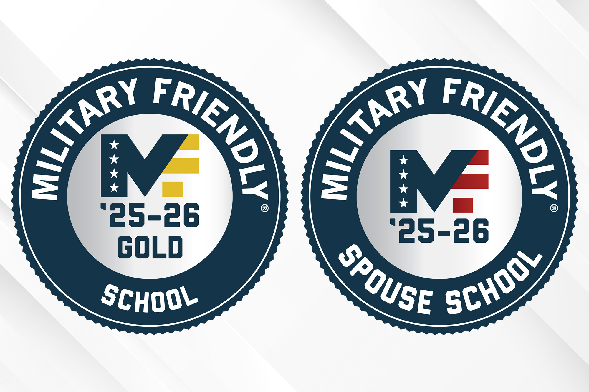 Military Friendly Image for Military Friendly 2025-2026 Gold and Spouse Designated press release.