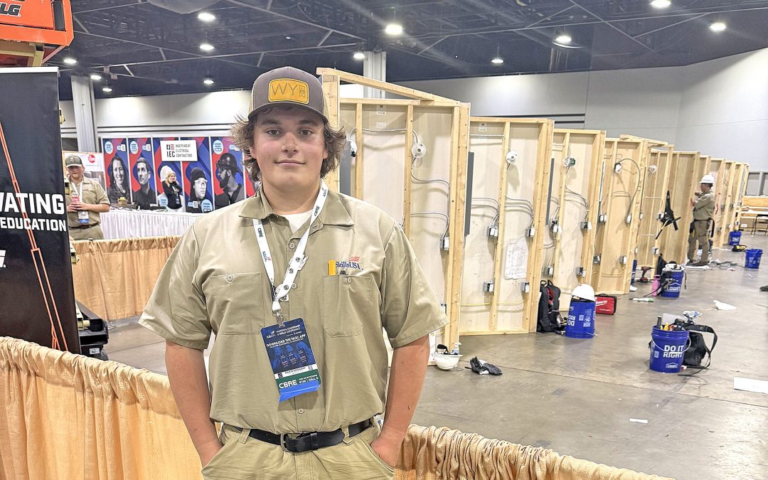 Kelly Walsh grad Michael Baker competes nationally in electrical trades at SkillsUSA