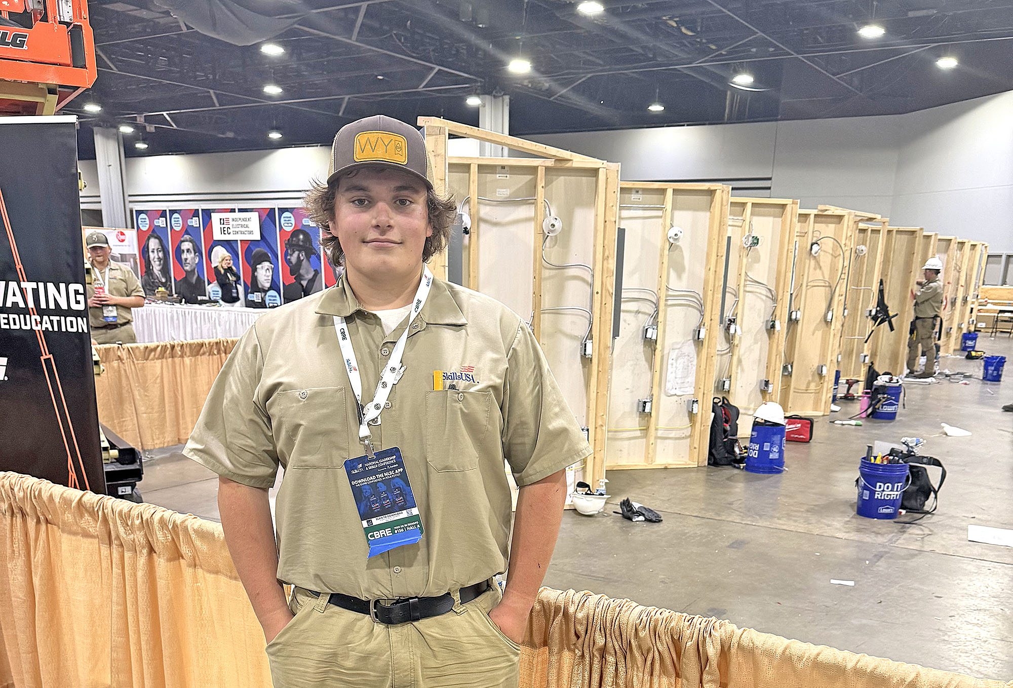 ElectricalSkillsWinnerImage Photo of Michael Baker who competed at the high school level at at the 2025 SkillsUSA National Leadership and Skills Conference in Atlanta.