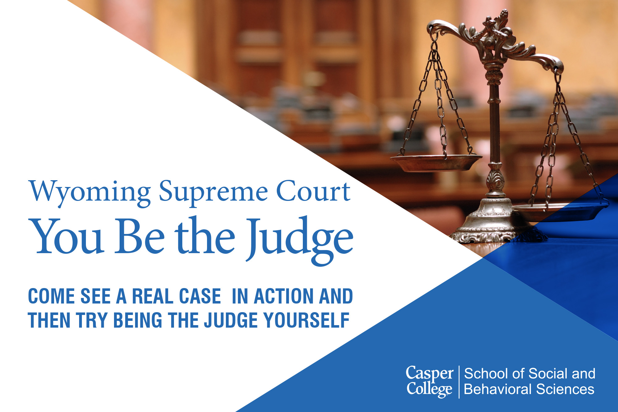 Image for "You Be the Judge" event press release.