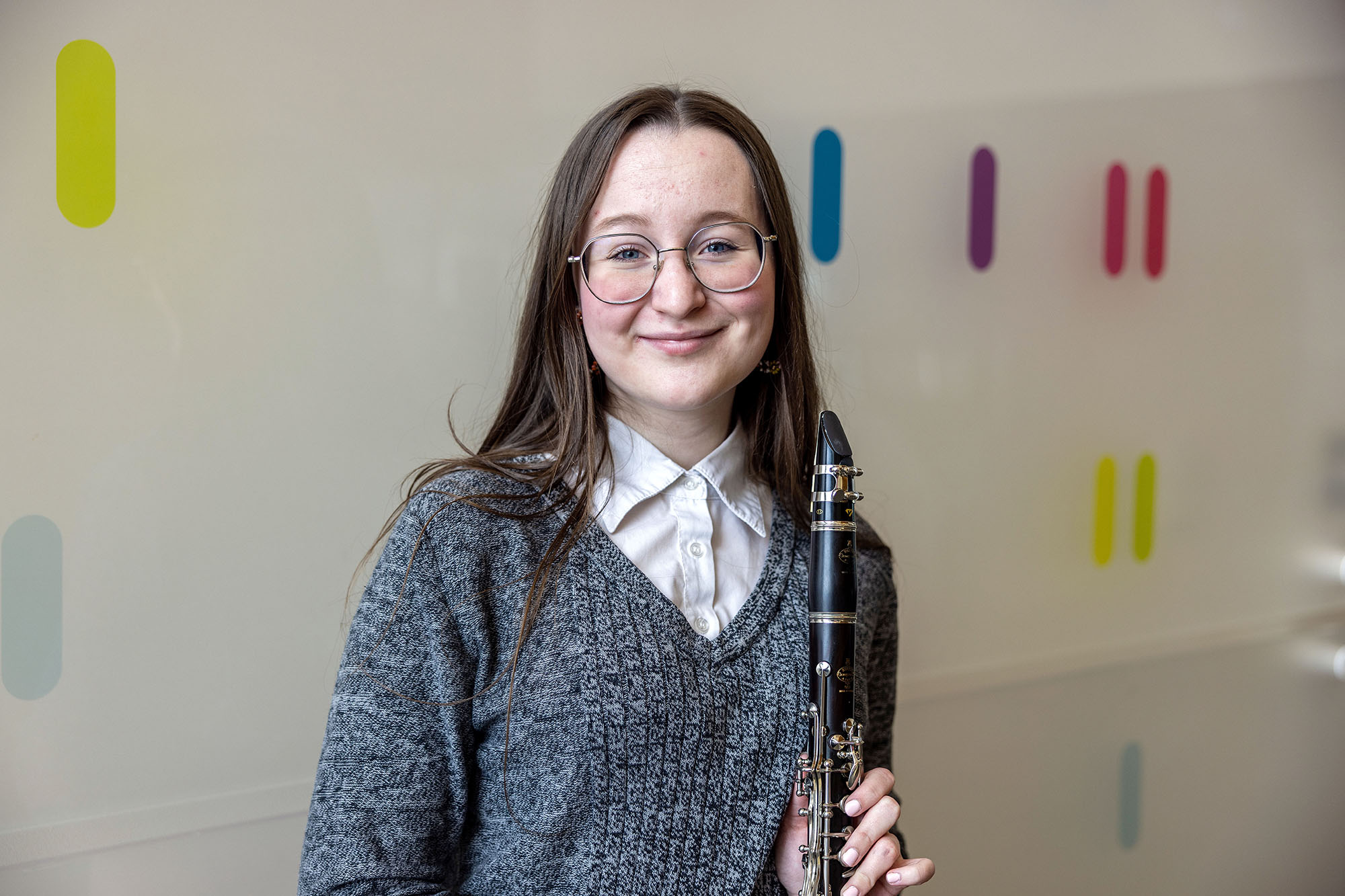 Photo of Ruby Martin for press release about her third-place finish in the International Clarinet Association, Clareidoscope 2025.