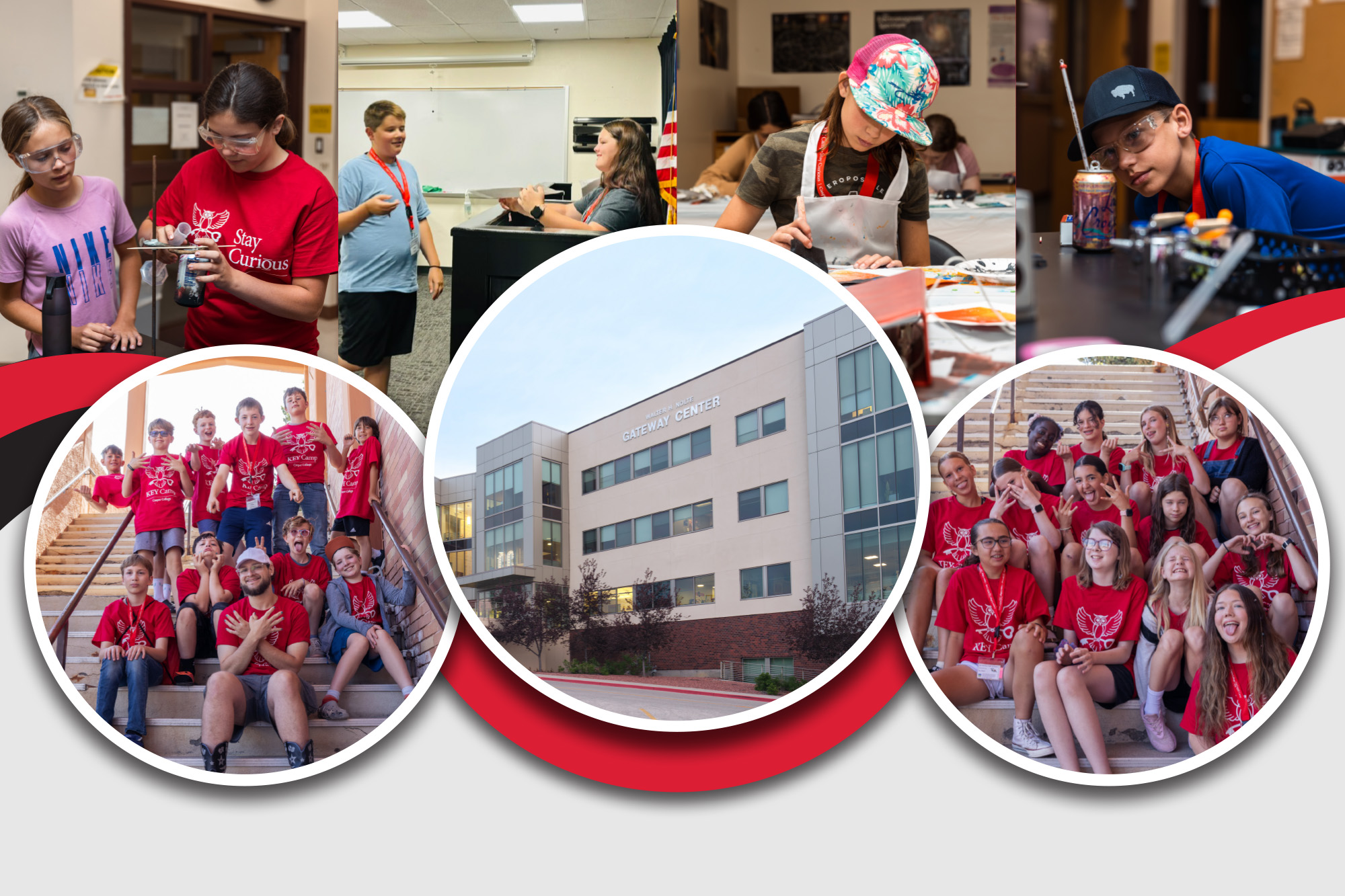 Middle school students participating in hands-on science and art activities during the Casper College KEY Camp summer program.